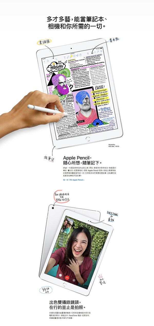 (Pencil組合)Apple 2018 iPad Wi-Fi 32G 9.7吋平板