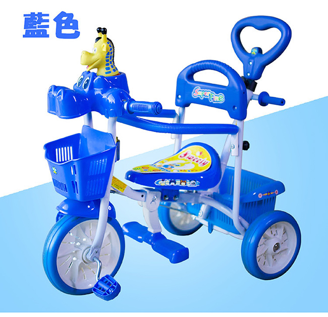 BIKEONE MINI2 河馬兒童三輪車腳踏車 多功能親子後控可推騎三輪車