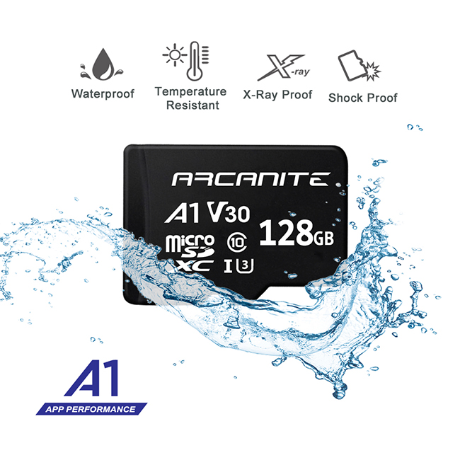 ARCANITE Micro SDXC U3 V30 A1 128GB 記憶卡