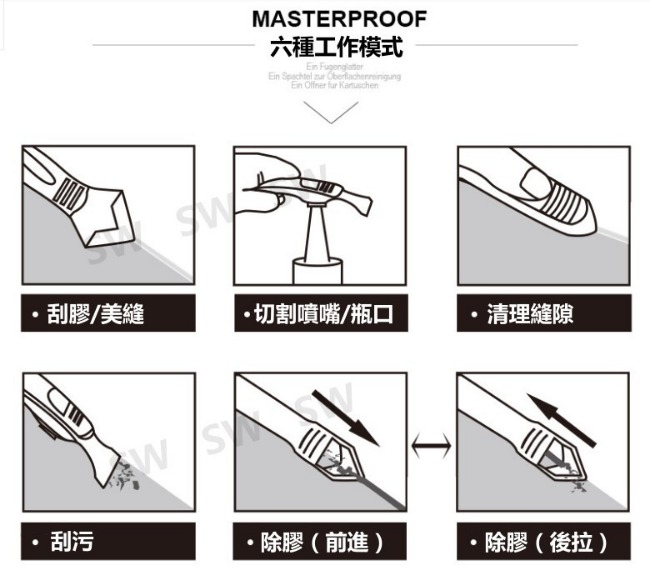 PW133 臺灣製 矽利康刮刀工具/邊刀/錐型刀/刮刀