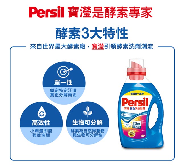 (大容量)Persil 寶瀅強效護色洗衣凝露 3.4L