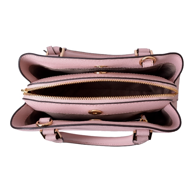 MICHAEL KORS SAVANNAH防刮牛皮三層手提/斜背包-芭蕾粉(小)