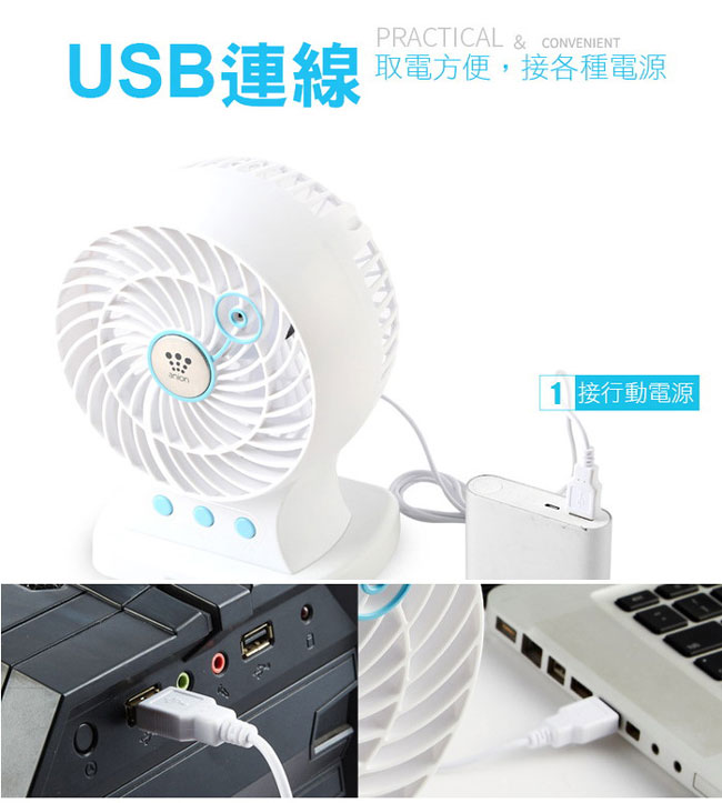 森米sanme USB 6吋負離子淨化電風扇(LZS-S236)