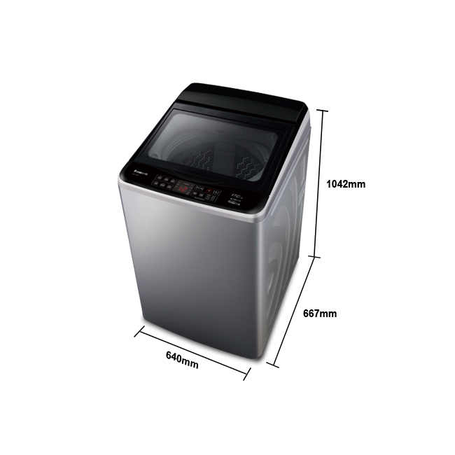[無卡分期-12期]國際牌 13KG 變頻直立式洗衣機 NA-V130GT-L 炫銀灰