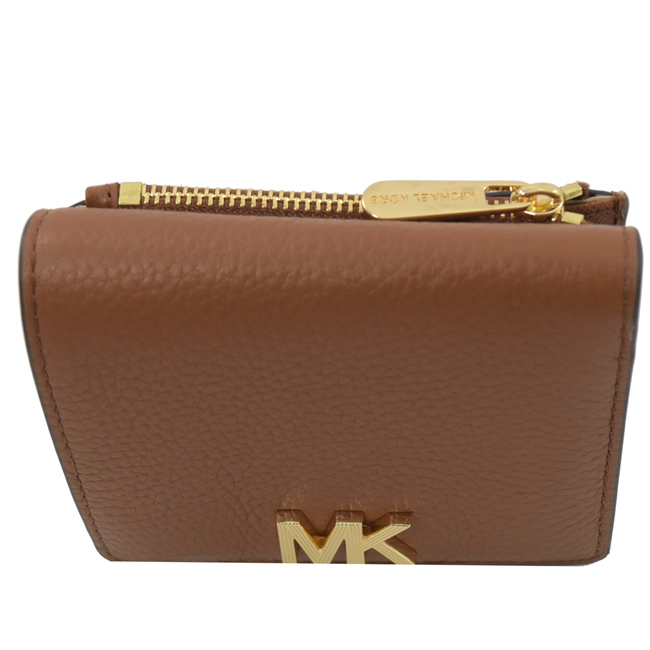 MICHAEL KORS MONTGOMERY大金屬MK字釦式零錢短夾(咖)