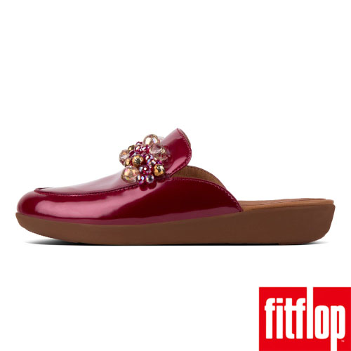 FitFlop SERENE DECO PATENT MULES-火焰紅