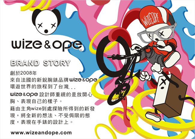 Wize&Ope WAX系列 潮流玩家復刻電子錶-經典黑 /49mm