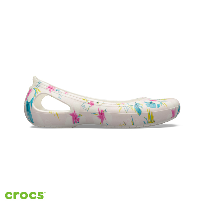 Crocs 卡駱馳 (女鞋) 卡笛花卉輕便鞋-205633-95X