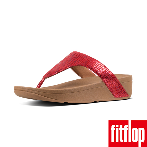 FitFlop CHAIN PRINT夾腳涼鞋紅色