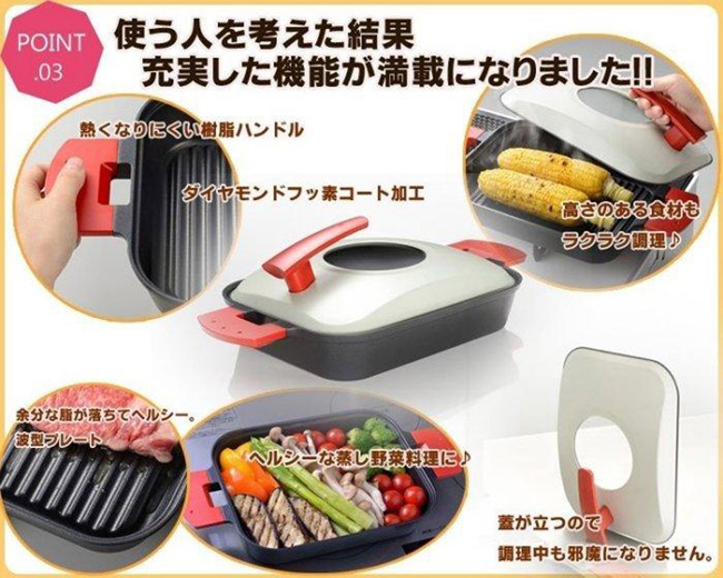 UCHICOOK 新水蒸氣式 健康燒烤蒸煮鍋(黑色)