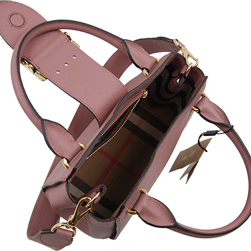 BURBERRY The Buckle 系列雙背帶手提肩背斜背包(櫻花粉)