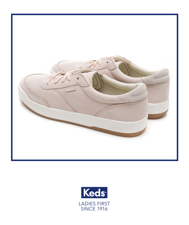 Keds MATCH PIONT 經典復刻牛巴戈休閒鞋-淺粉