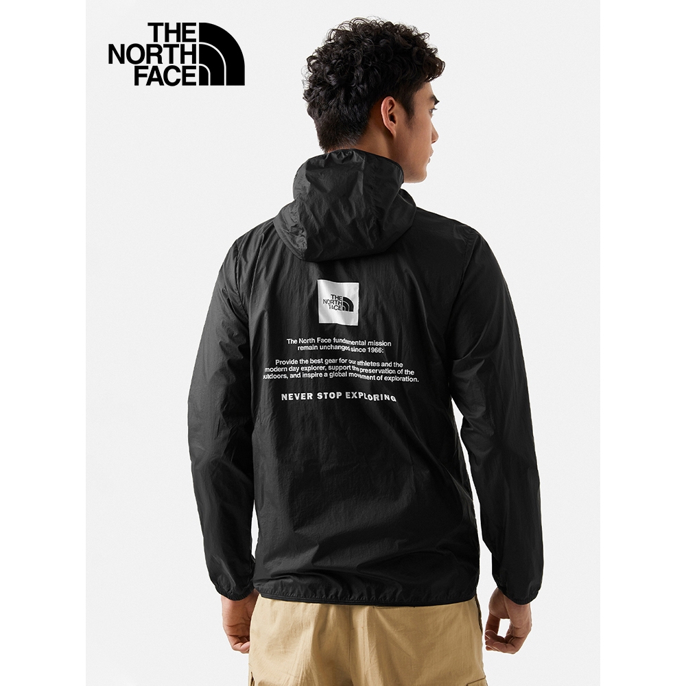 The North Face M ELBIO UPF WIND JACKET-AP-男風衣外套-黑