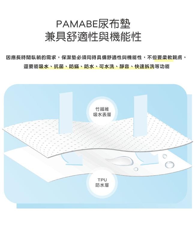 PAMABE竹纖維防水嬰兒尿布墊-70x130cm