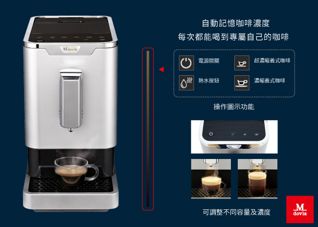 Mdovia Bussola V2 Plus可濃度記憶全自動咖啡機