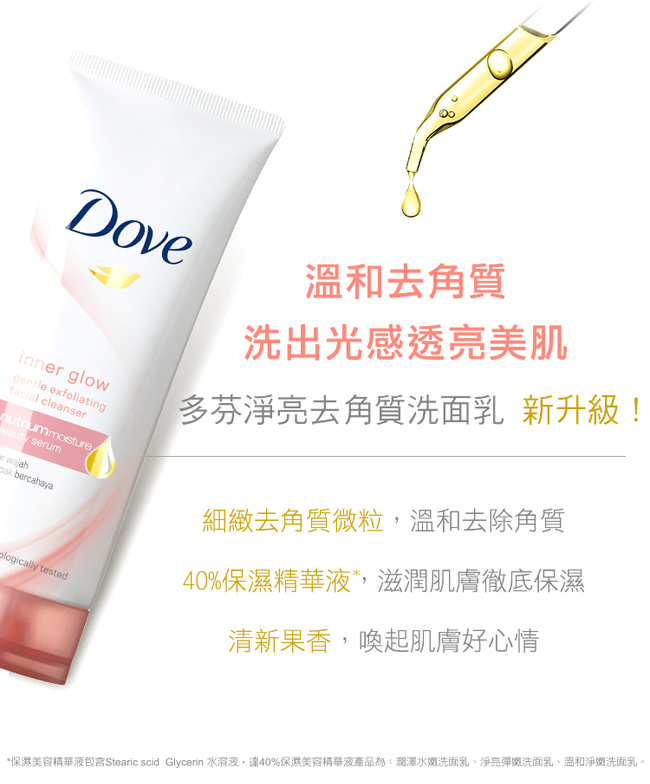 DOVE多芬 淨亮彈嫩洗面乳 100G