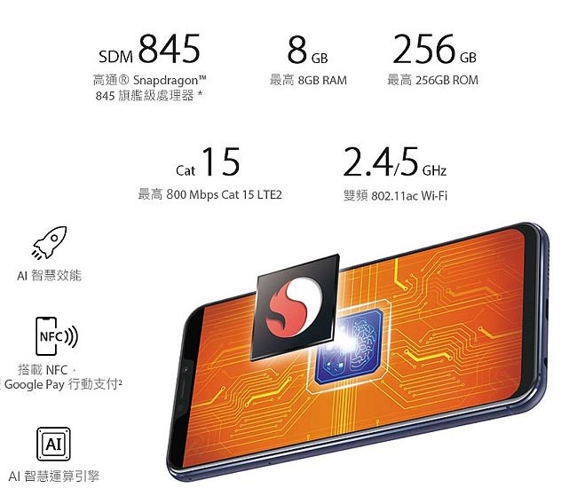 ASUS Zenfone 5Z ZS620KL(6G/128G)6.2吋智慧手機