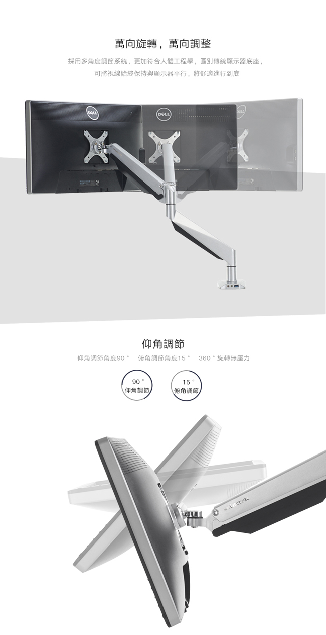 樂歌Loctek 人體工學 電腦螢幕支架