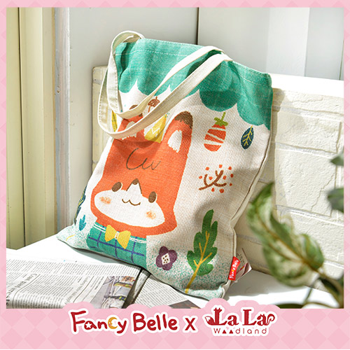 義大利Fancy Belle X LaLaWoodland 幸福的果實 麻織購物袋