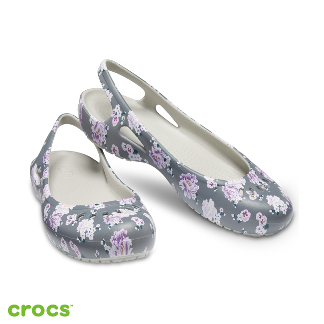 Crocs 卡駱馳 (女鞋) 卡笛印花平底鞋 205863-96M