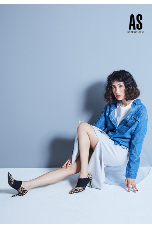 踝靴 AS 時髦自信豹紋彈力美型尖頭高跟踝靴－豹紋