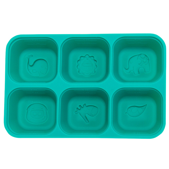 MARCUS＆MARCUS 動物樂園矽膠副食品分裝保存盒(6色可選)