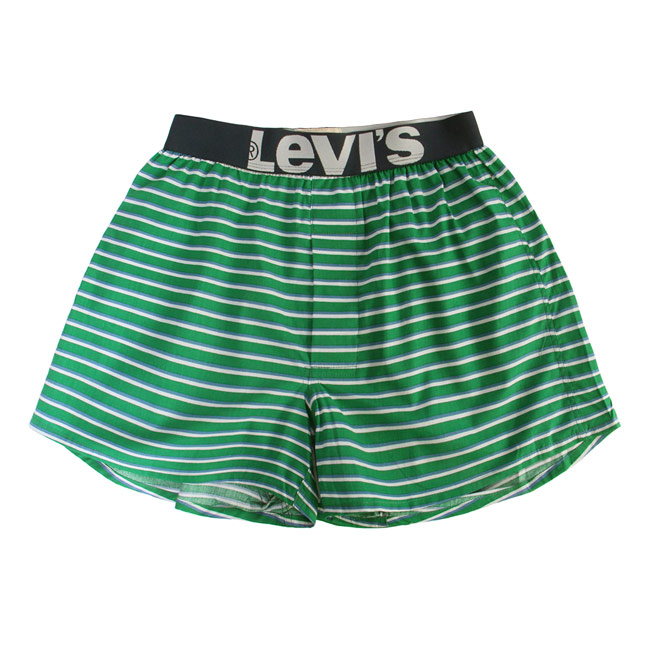 Levis 四角褲Boxer 寬鬆舒適 綠色條紋