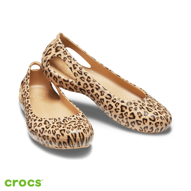 Crocs 卡駱馳 (女鞋) 卡笛印花平底鞋 205862-98R