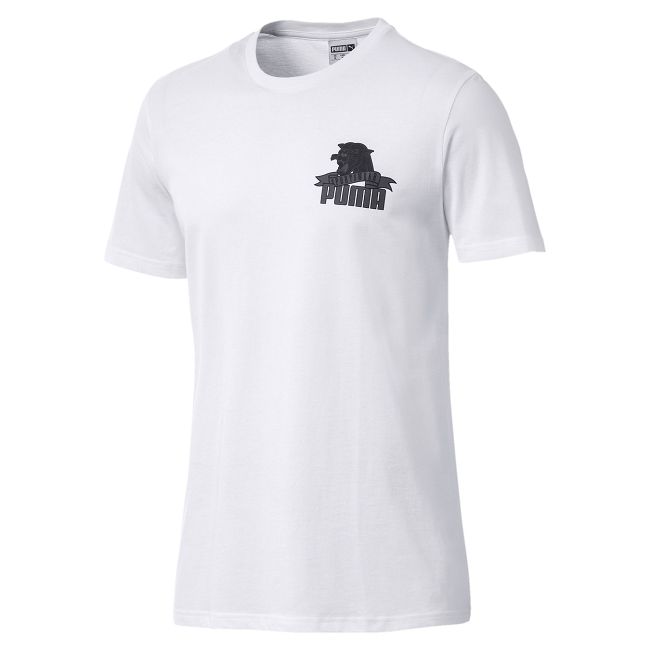 PUMA-男性流行系列Downtown豹頭短袖T恤-白色-歐規