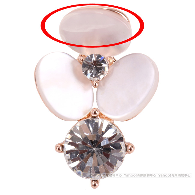 Kate Spade Disco Pansy 玫瑰金鑽飾三色堇造型穿式耳環(展示品)