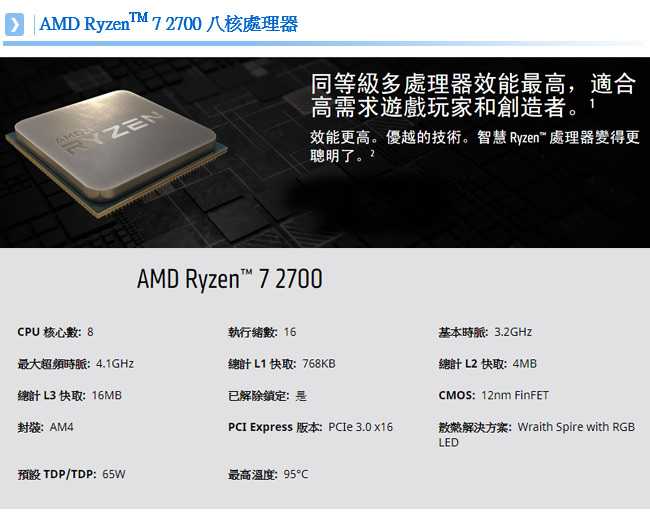 華碩PRIME A320M-K+AMD Ryzen7 2700+1TB套餐組
