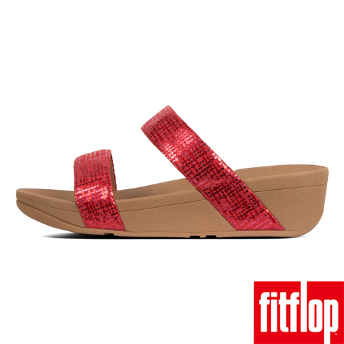 FitFlop CHAIN PRINT雙帶涼鞋紅色