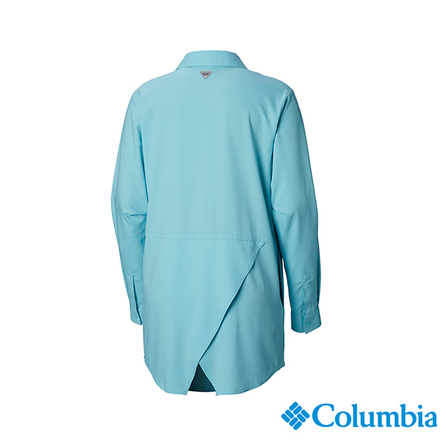 Columbia 哥倫比亞 女款-UPF40防曬長袖襯衫-藍色 UFL00660BL