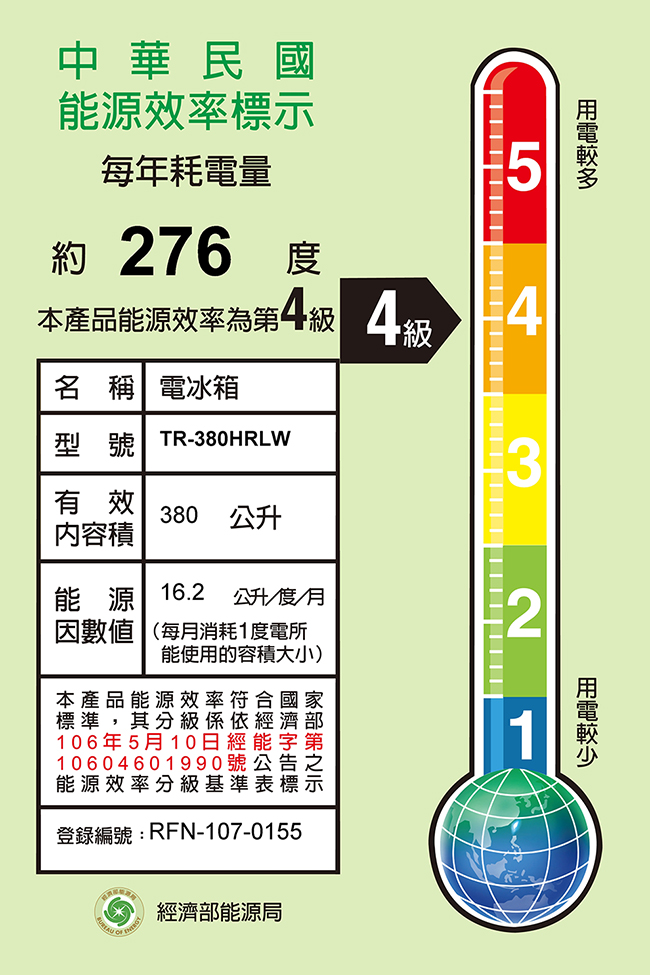 TATUNG大同 380L 自由配冷藏電冰箱 TR-380HRLW-SS