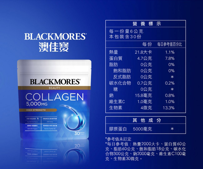 澳佳寶Blackmores 膠原蛋白粉(180g)[2入組]