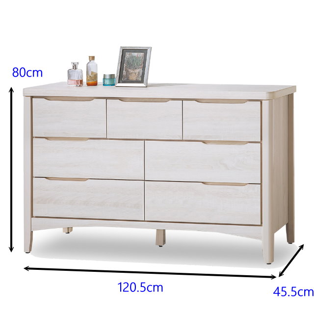 MUNA德尼諾4尺七斗櫃 120.5X45.5X80cm