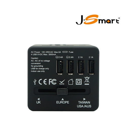 J-smart 4孔USB多國旅行轉換接頭
