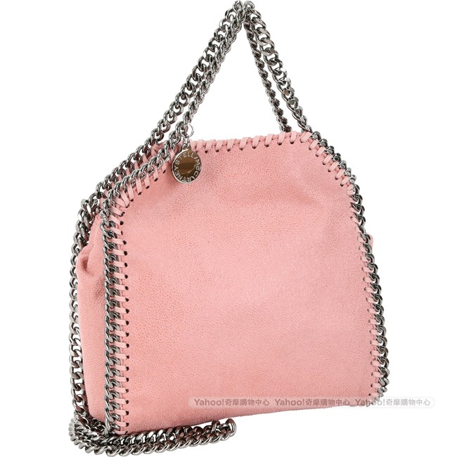 Stella McCartney Falabella Tiny 迷你兩用鍊帶包(玫瑰粉)