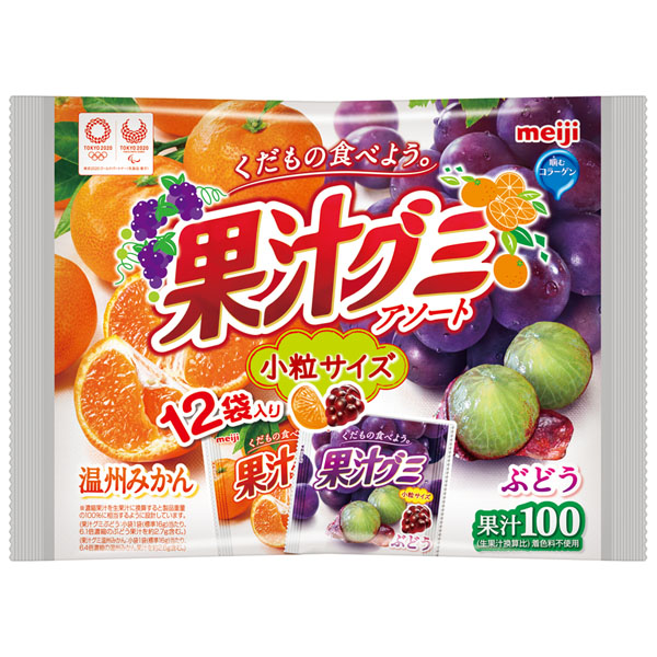 明治 果汁QQ軟糖-葡萄蜜柑家庭號(156g)