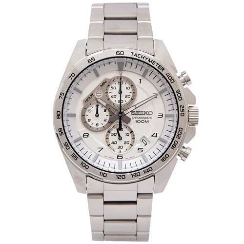 SEIKO 疾風競速計時手錶(SSB317P1)-銀白面/44mm