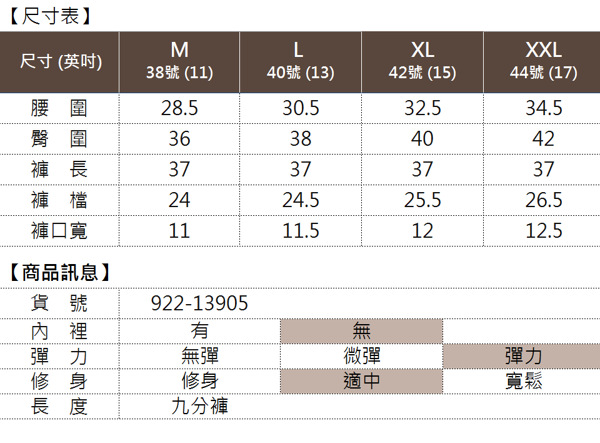 【麥雪爾】拼布徽章造型口袋彈性長褲