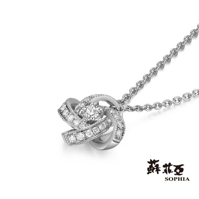 蘇菲亞SOPHIA - 梔子花鑽石項鍊