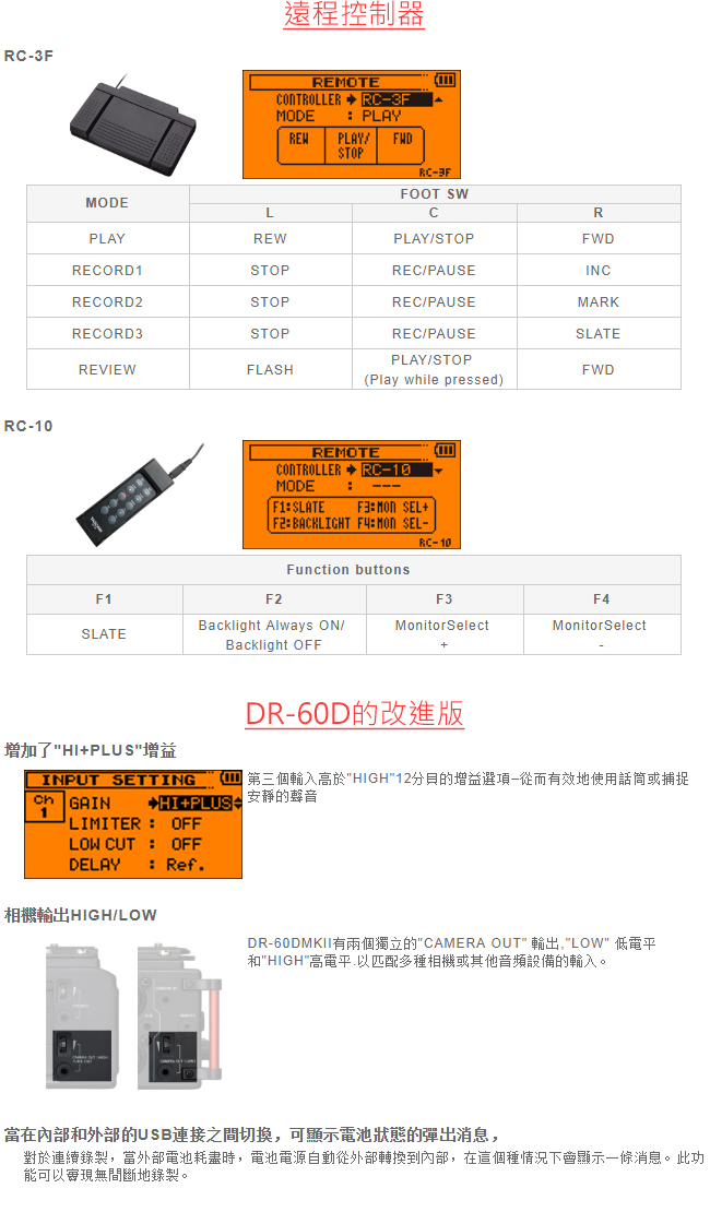 【日本TASCAM 】單眼用錄音機 DR-60DMK2