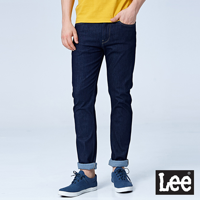 Lee 706低腰合身窄管牛仔褲/RG-深藍色