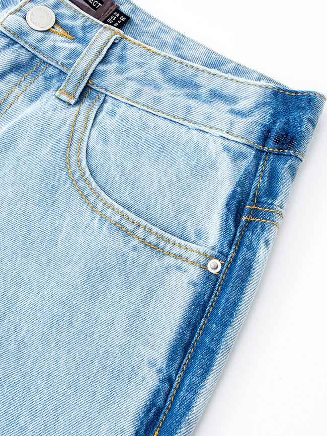 H:CONNECT 韓國品牌 女裝-水洗特色牛仔短褲-藍