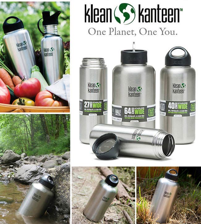 美國Klean Kanteen 寬口不鏽鋼冷水瓶800ml 原鋼色