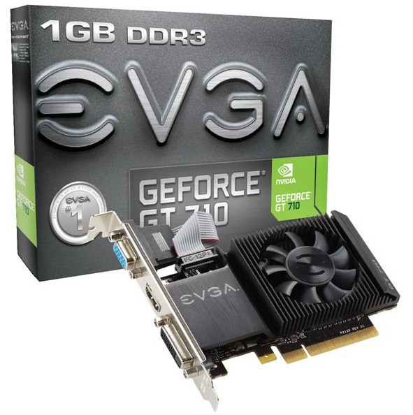 艾維克 EVGA GT710 1GB DDR3 LP 64Bit PCI-E 圖形加速卡