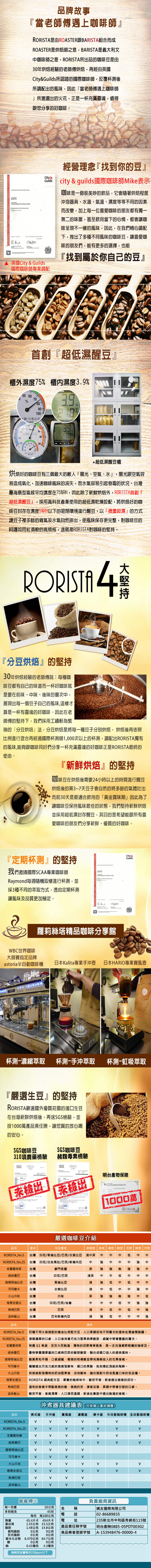 【RORISTA】NO.25_嚴選咖啡豆(450g/包)
