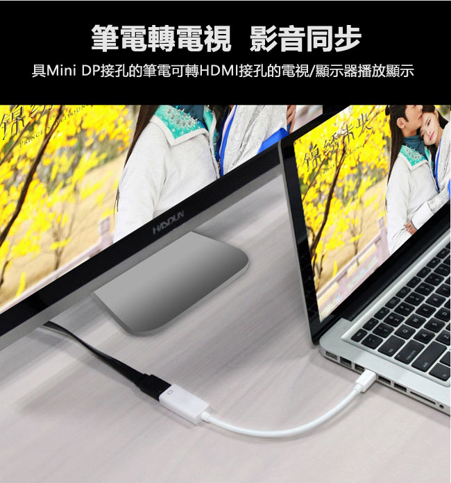 LineQ Mini display(公)轉HDMI(母)轉接線