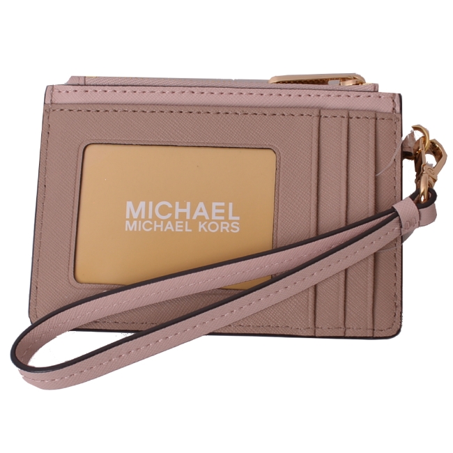 MICHAEL KORS KINSLEY 卡片吊飾零錢包卡夾包-粉